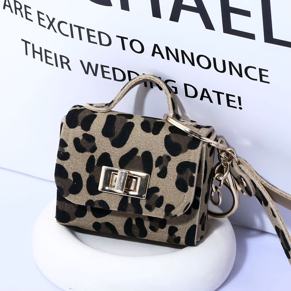 Leopard Print Mini Keychain Bag - Picture 3 of 6